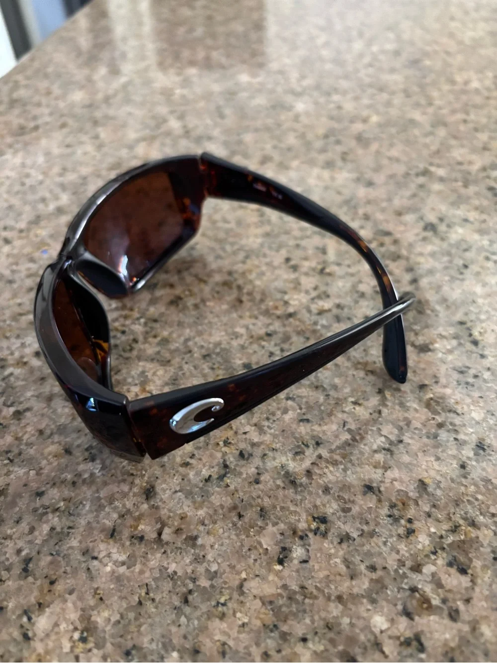 Costa Men's Tortoise Frame Sunglasses with Blue Lenses